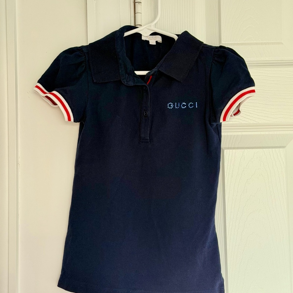 Gucci Kids Polo with Red and White Trim